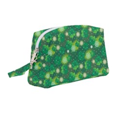 4 Leaf Clover Star Glitter Seamless Wristlet Pouch Bag (medium) by Pakrebo