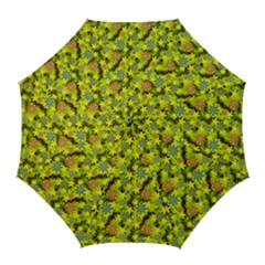 Flowers Yellow Red Blue Seamless Golf Umbrellas by Pakrebo