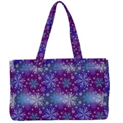 Snow White Blue Purple Tulip Canvas Work Bag by Pakrebo