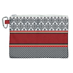 Background Damask Red Black Canvas Cosmetic Bag (XL)