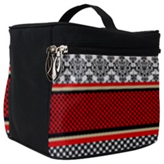 Background Damask Red Black Make Up Travel Bag (Big)