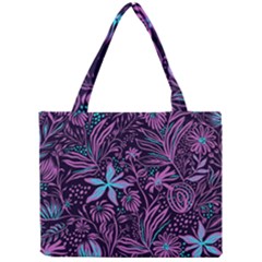 Stamping Pattern Leaves Drawing Mini Tote Bag by Pakrebo