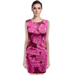 Cherry Blossoms Floral Design Classic Sleeveless Midi Dress