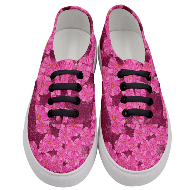 Cherry Blossoms Floral Design Women s Classic Low Top Sneakers