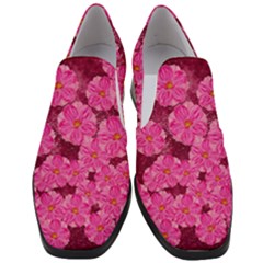 Cherry Blossoms Floral Design Slip On Heel Loafers by Pakrebo