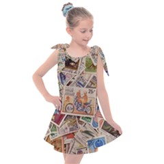 Wallpaper Background Stamps Kids  Tie Up Tunic Dress