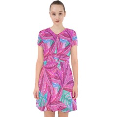 Leaves Tropical Reason Stamping Adorable In Chiffon Dress