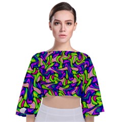 Ml 170 2 Tie Back Butterfly Sleeve Chiffon Top by ArtworkByPatrick