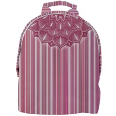 Cranberry Striped Mandala - Mini Full Print Backpack by WensdaiAmbrose