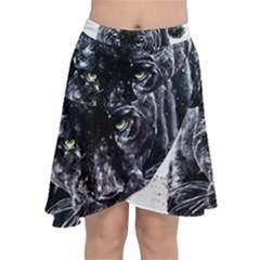 Panther Chiffon Wrap Front Skirt by kot737