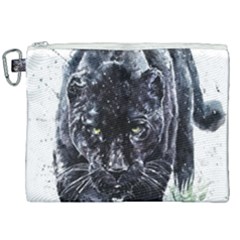 Panther Canvas Cosmetic Bag (xxl) by kot737