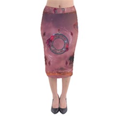 Wonderful Dream Catcher Velvet Midi Pencil Skirt by FantasyWorld7