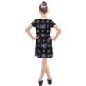 Black And White Ethnic Design Print Kids  Cross Web Dress View2