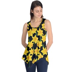 Yellow Daffodils Pattern Sleeveless Tunic by Valentinaart