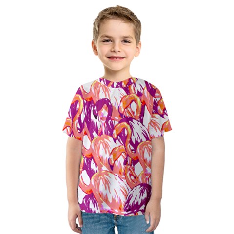 Flamingos Kids  Sport Mesh Tee by StarvingArtisan