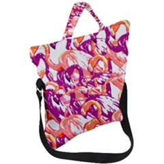 Flamingos Fold Over Handle Tote Bag by StarvingArtisan