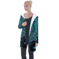 Angry Male Lion Predator Carnivore Longline Hooded Cardigan by Sudhe