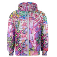 Trippy Forest Full Version Men s Zipper Hoodie by okhismakingart