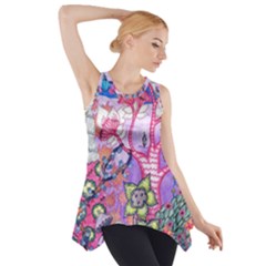 Trippy Forest Full Version Side Drop Tank Tunic by okhismakingart