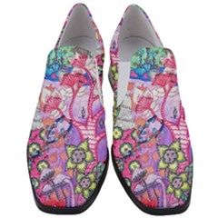 Trippy Forest Full Version Slip On Heel Loafers by okhismakingart