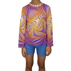 Electric Field Art Lii Kids  Long Sleeve Swimwear by okhismakingart