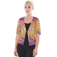 Electric Field Art Lii Cropped Button Cardigan by okhismakingart