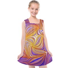 Electric Field Art Lii Kids  Cross Back Dress