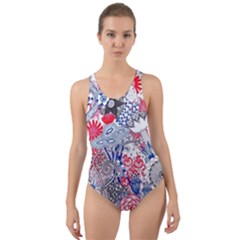 Floral Jungle  Cut-Out Back One Piece Swimsuit