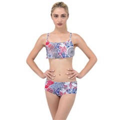 Floral Jungle  Layered Top Bikini Set
