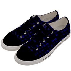 Neon Oriental Characters Print Pattern Men s Low Top Canvas Sneakers by dflcprintsclothing