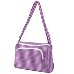 Purple Gingham Front Pocket Crossbody Bag by retrotoomoderndesigns