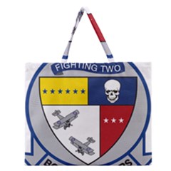 United States Navy Strike Fighter Squadron 2 Insignia Zipper Large Tote Bag by abbeyz71