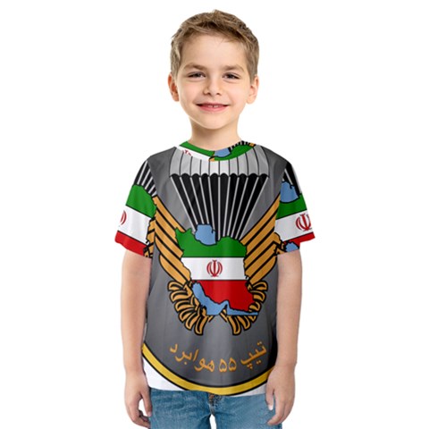 Insignia Of Iranian Army 55th Airborne Brigade Kids  Sport Mesh Tee by abbeyz71