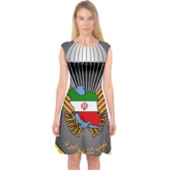 Insignia Of Iranian Army 55th Airborne Brigade Capsleeve Midi Dress by abbeyz71