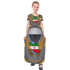 Insignia Of Iranian Army 55th Airborne Brigade Kids  Short Sleeve Maxi Dress by abbeyz71