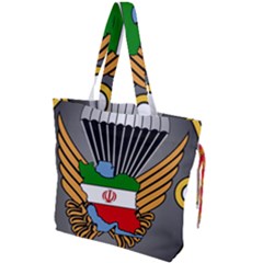 Insignia Of Iranian Army 55th Airborne Brigade Drawstring Tote Bag by abbeyz71