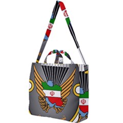 Insignia Of Iranian Army 55th Airborne Brigade Square Shoulder Tote Bag by abbeyz71