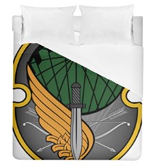 Iranian Army 65th Airborne Special Forces Brigade Insignia Duvet Cover (Queen Size)