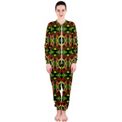 Pattern Red Green Yellow Black Onepiece Jumpsuit (ladies)  by Pakrebo