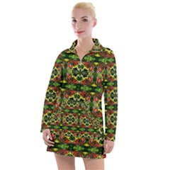 Pattern Red Green Yellow Black Women s Hoodie Dress by Pakrebo