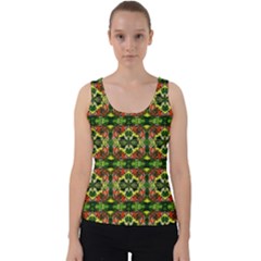 Pattern Red Green Yellow Black Velvet Tank Top by Pakrebo