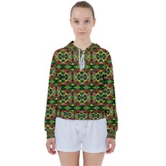 Pattern Red Green Yellow Black Women s Tie Up Sweat by Pakrebo