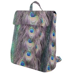 Peacock Bird Pattern Flap Top Backpack by Pakrebo