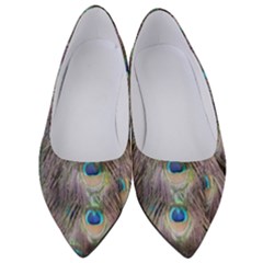 Peacock Bird Pattern Women s Low Heels by Pakrebo