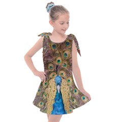 Peacock Feather Peacock Feather Kids  Tie Up Tunic Dress