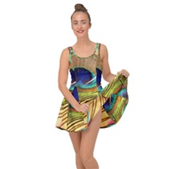 Peacock Feather Colorful Peacock Inside Out Casual Dress