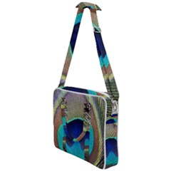 Peacock Feather Close Up Macro Cross Body Office Bag by Pakrebo