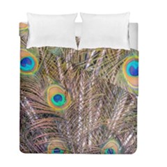 Pen Peacock Wheel Plumage Colorful Duvet Cover Double Side (Full/ Double Size)