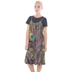 Pen Peacock Wheel Plumage Colorful Camis Fishtail Dress