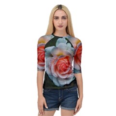 Favorite Rose  Quarter Sleeve Raglan Tee